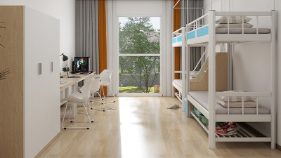 双层铁床生产厂家康胜有员工宿舍铁床